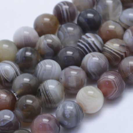 Natürliche Perlen des Botswana-Achats, 10 mm, 1 Strang AK1509