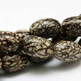 Natural Bodhi beads, 13x11 mm., 4 pcs. 1 bag