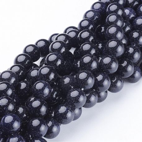 Synthetic Cairo night beads, 10 mm., 1 strand AK1520