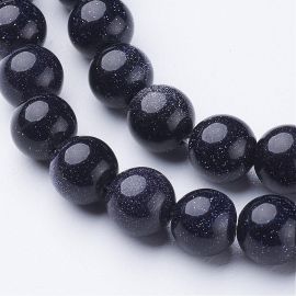 Synthetic Cairo night beads, 8 mm., 1 strand 
