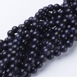 Synthetic Cairo night beads, 8 mm., 1 strand AK1495