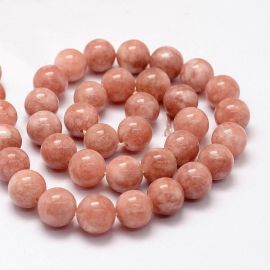 Looduslikud päikesekivist helmed, 8 mm., 1 haruga