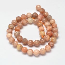 Natural Sunstone Beads, 8 mm., 1 strand