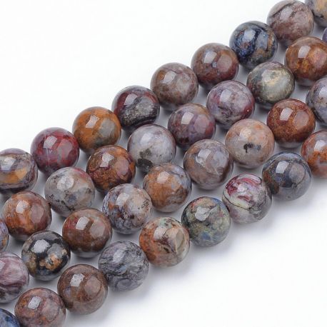 Dabīgas Pietersite krelles, 12 mm., 1 pavediens AK1541