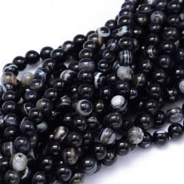 Natural Nazar Boncuk beads, 8 mm., 1 strand 
