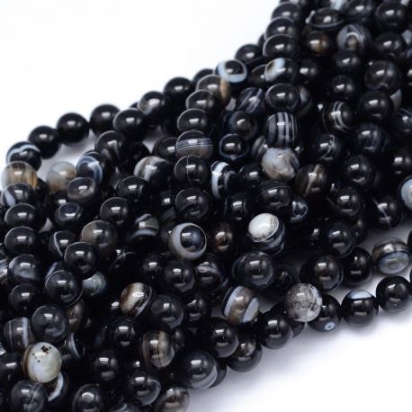 Natural Nazar Boncuk beads, 8 mm., 1 strand AK1526