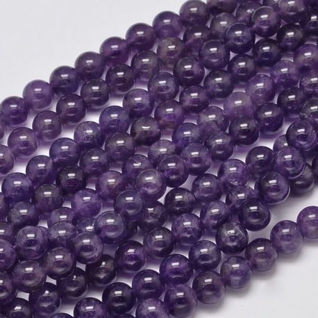 Dabiskas ametista krelles, 8 mm., 1 pavediens AK1527