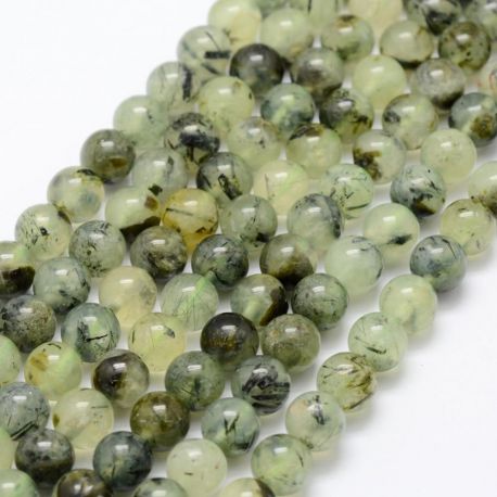 Natural Prehnito beads, 8 mm., 1 strand AK1531