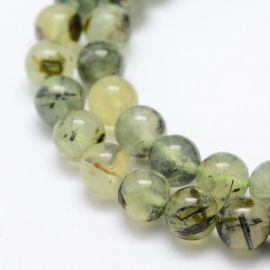 Natürliche Prehnito-Perlen, 8 mm, 1 Strang