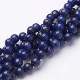 Dabiskās Lapis Lazuli krelles, 6 mm., 1 dzīsla