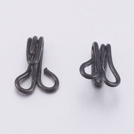 Metalinis prisiuvamas užsegimas, 13x7 mm., 10 rinkinių 1 maišelis