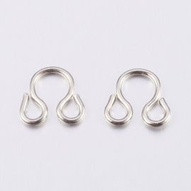 Metāla valodas aizdare, 13x7 mm., 10 komplekti 1 soma