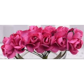 Papīra dekoratīvās rozes 10 mm, 12 gab. DEKO294