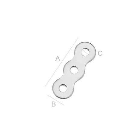 Spacer - sakk 925, 10,3x3,5x1 mm 4 tk. SID0027