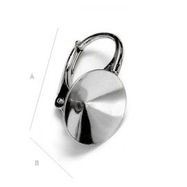 Auskaru āķi 925 Swarovski 1122 10 mm kristāls, 16,5x10 mm 1 pāris SID0031