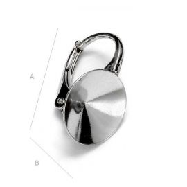 Earrings hooks 925 Swarovski 1122 10 mm crystal, 16,5x10 mm 1 pair SID0031