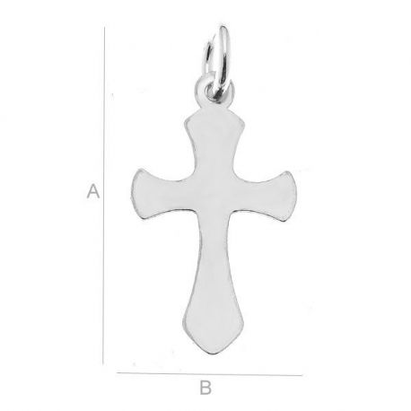 Pendant "Cross" 925 with ring, 22x10,9x0.5 mm 1 pcs. SID0009
