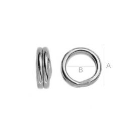 Double jump rings 925, 6 mm 4 units. SID0059