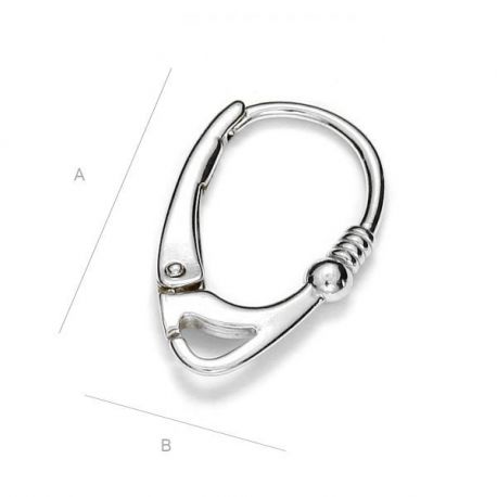 Earring hooks 925, 17x10 mm 1 pair SID0033