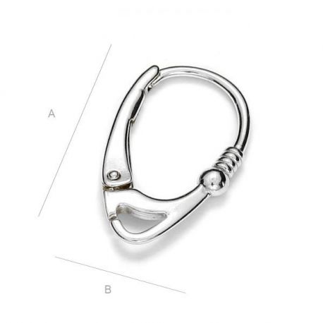 Ohrhaken 925, 17x10 mm 1 Paar SID0033