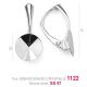 Ohrhaken 925 Swarovski 1122 10 mm Kristalle, 22,5x9,8 mm 1 Paar SID0030