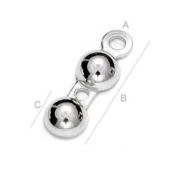 Nospiediet burbuļu 925 ar cilpu, 4 mm 4 gab. SID0043