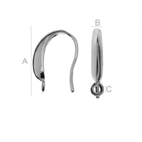 Ohrhaken 925, 13,5x2,5x1,5 mm 1 Paar SID0028