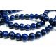 Lapis Lazuli bead thread, dark blue, Class A round shape 6 mm