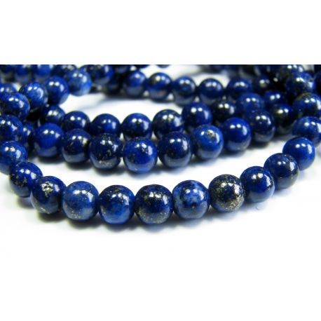 Lapis Lazuli beads dark blue, round shape 4 mm