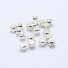 Messingist vaherõngas "Cube", 3x3x3 mm, 10 tk, 1 kott II0431