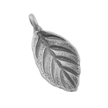 Anhänger "Blatt", 18x8x1 mm, 4 Stk., 1 Beutel MD2037