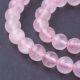 Pink quartz beads, 6 mm, 1 strand AK1549