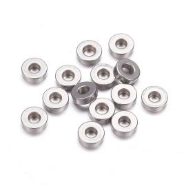 Stainless steel 304 spacer-ring, 7x2 mm, 10 pcs., 1 bag