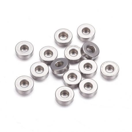 Stainless steel 304 spacer-ring, 7x2 mm, 10 pcs., 1 bag II0440