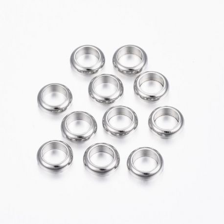 Geschlossene Biegeringe aus Edelstahl 304, 6 x 2 mm, 10 Stück, 1 Beutel MD2056