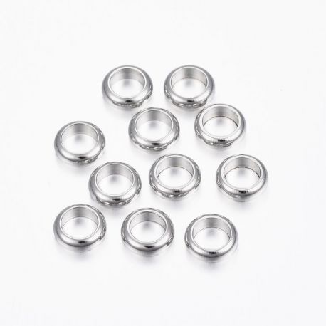 Stainless steel 304 closed jump rings, 6x2 mm, 10 pcs., 1 bag MD2056