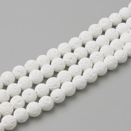 Dabiskas lavas krelles, 8-8,5 mm, 1 pavediens KK0305