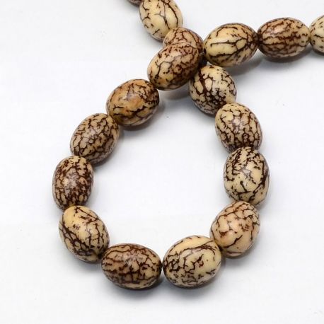 Bodhi beads, 13-15x11-12 mm, 4 pieces, 1 bag AK1570