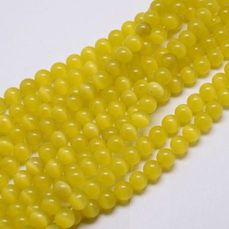 Cat eye beads, 10 mm, 1 strand AK1556