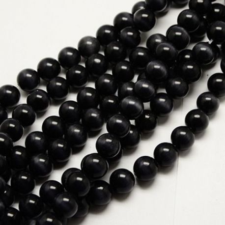 Cat eye beads, 10 mm, 1 strand AK1557