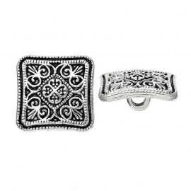 Metal button, 13x6.6 mm, 2 pcs., 1 bag