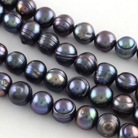 Freshwater pearls, 7-10x8-9 mm, 1 strand GP0085