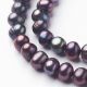 Freshwater pearls, 7-10x7-8 mm, 1 strand GP0086