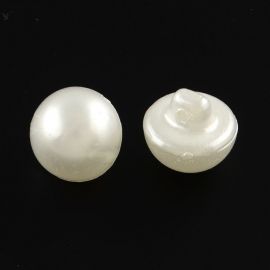Acrylic button "Pearl", 12x11 mm, 5 pcs., 1 bag