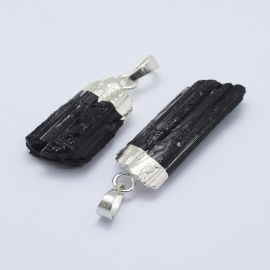 Dabīgais turmalīna kulons, 30-39x12-16x6-10 mm, 1 gab