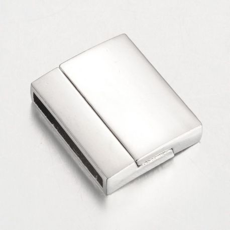 Metal magnetic clasp with additional locking, 22x18x5 mm, 1 pcs MD2087