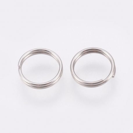 Stainless steel 304 double jump rings, 7x0.6 mm, 30 pcs., 1 bag MD2095