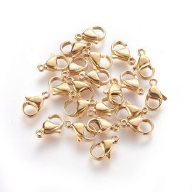 Nerūsējošā tērauda 304 karabīnes aizdare, 12x7x4x mm, 4 gab., 1 soma