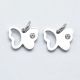 Stainless steel 316 pendant with Zirconium eye "Butterfly", 9x11x2 mm, 1 pcs MD2093