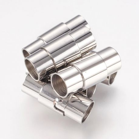 Edelstahl 304 Magnetverschluss mit zusätzlicher Verriegelung, 18x7 mm, 2 Stk MD2109